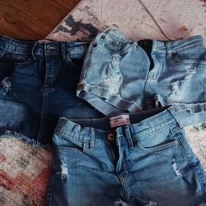 Denim skirt and shorts youth size 10